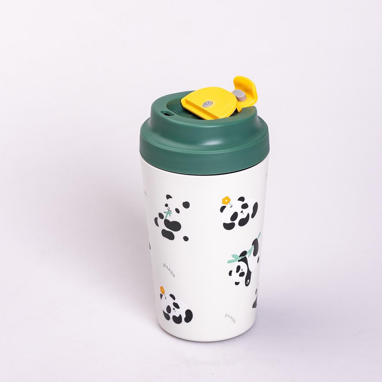 Термокружка Panda із керамічною колбою 380 мл Зелений (HP-14-12GR) - фото 3