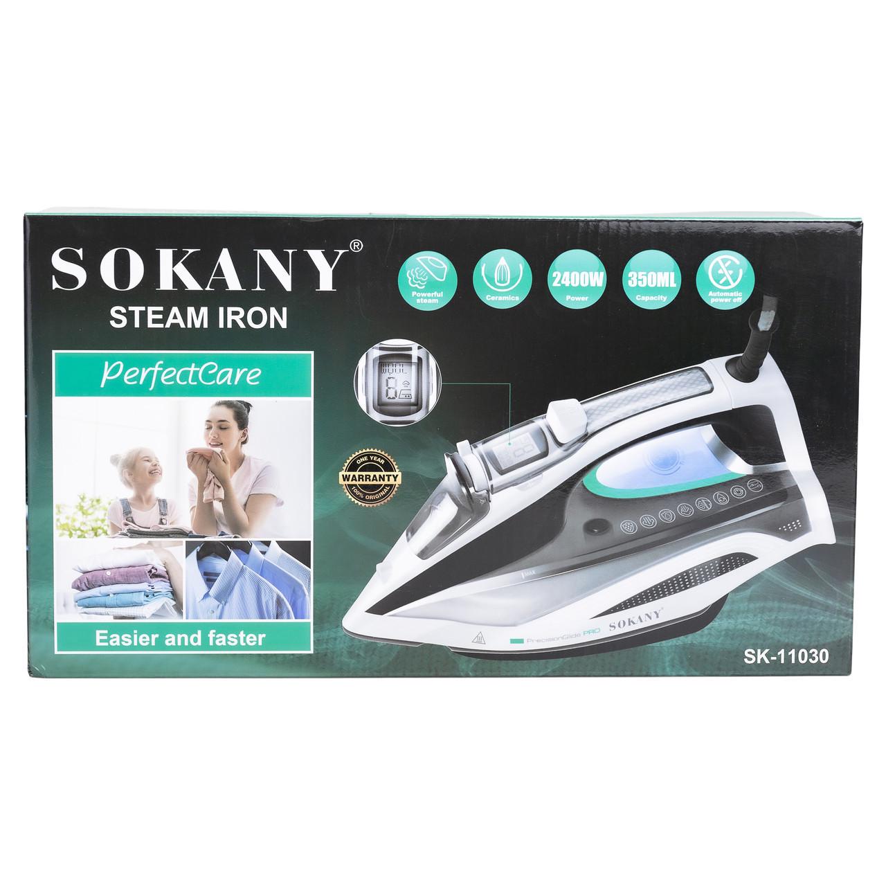 Утюг для одежды Sokany SK-11030 паровой ручной с автоотключением 2400 Вт (5881) - фото 2 Утюг для одежды Sokany SK-11030 паровой ручной с автоотключением 2400 Вт (5881) - фото 2