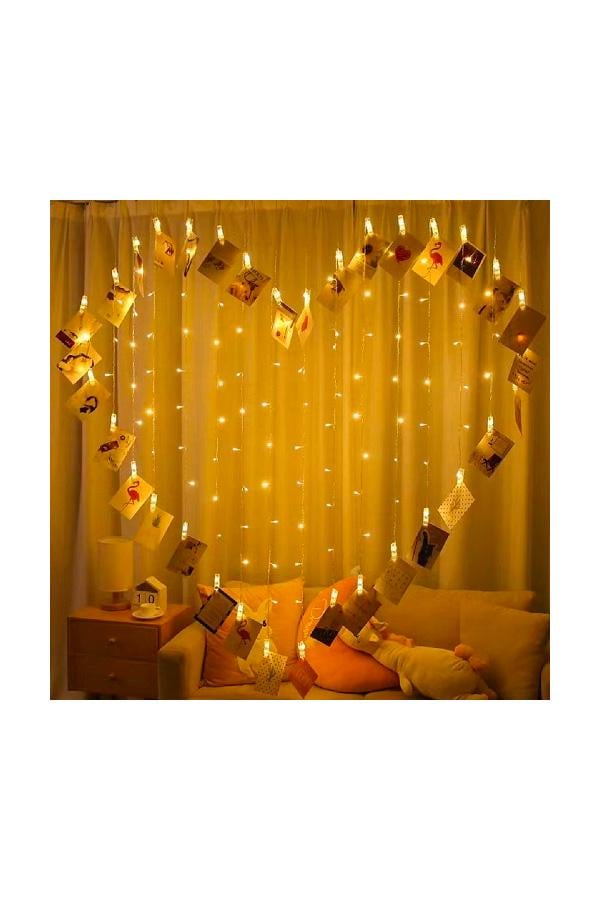 Гірлянда-фіранка світлодіодна R92656 Прищепки 2,5х1,2 м