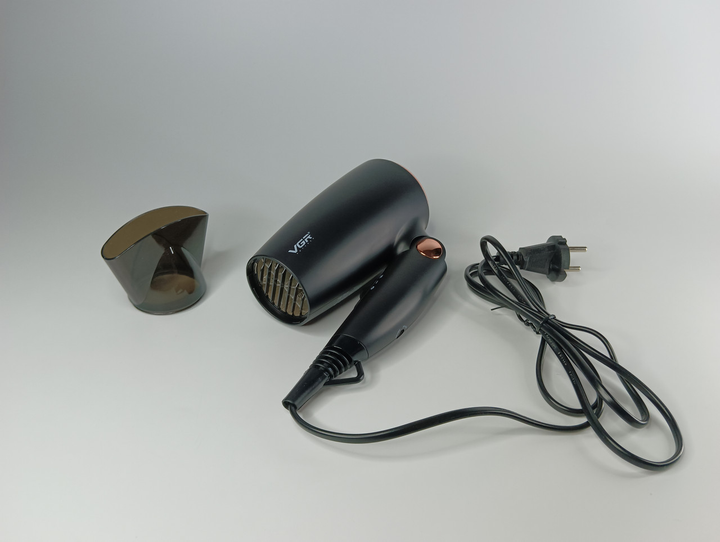 Фен дорожній для волосся VGR V-439 складана ручка 1600 Вт 110–240 В (ML-05151) - фото 5 Фен дорожній для волосся VGR V-439 складана ручка 1600 Вт 110–240 В (ML-05151) - фото 5