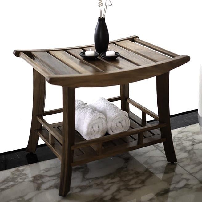 Табурет для ванной из дерева Галиос Сепия (ТВН-007408)