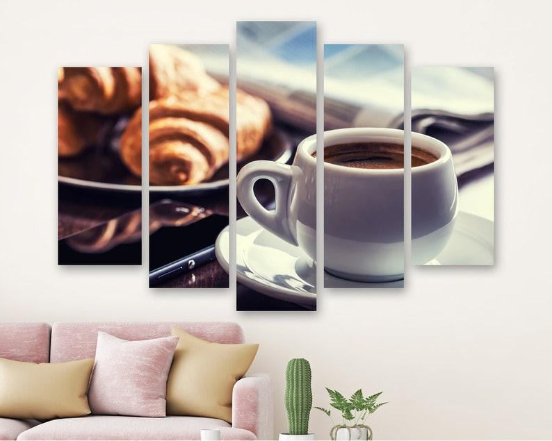 Модульная картина на холсте из пяти частей KIL Art Французский завтрак 137x85 см (M51_L_132)