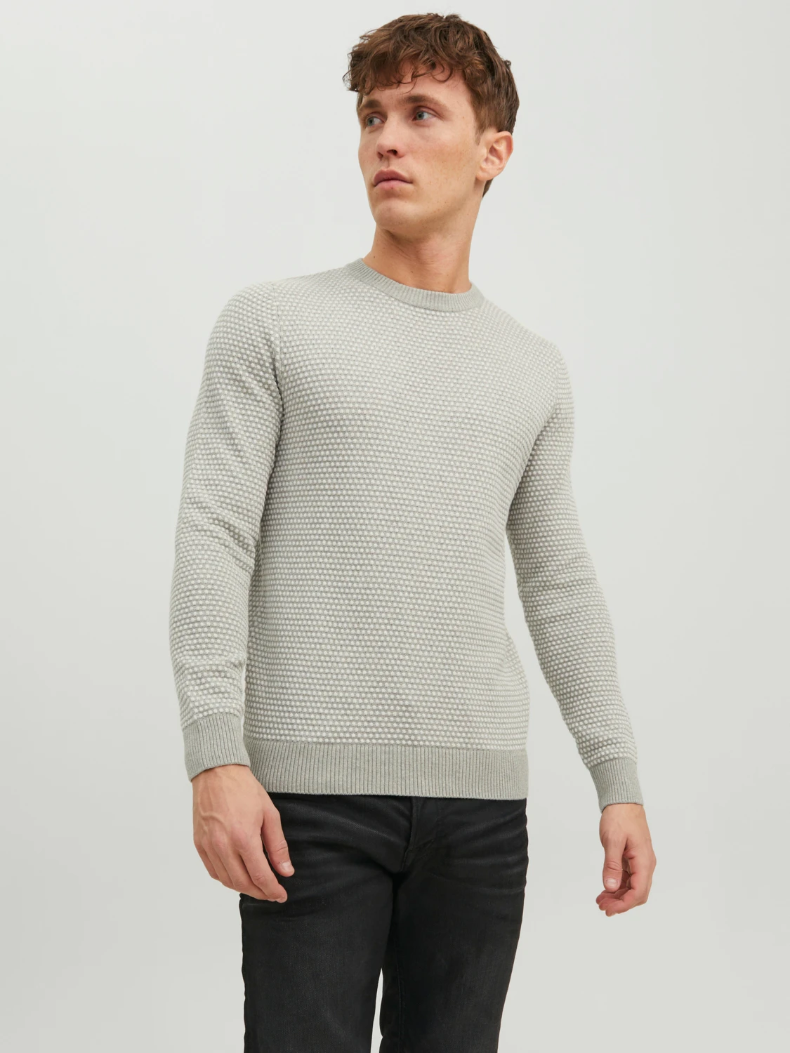 Пуловер Jack & Jones Eatlas Сірий XL (21374864)