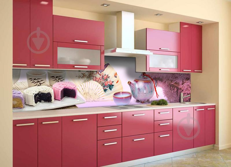 Скинали на кухню Zatarga «Розовые Сакуры» 600х2500 мм виниловая 3Д наклейка кухонный фартук самоклеящаяся Z180513 Скинали на кухню Zatarga «Розовые Сакуры» 600х2500 мм виниловая 3Д наклейка кухонный фартук самоклеящаяся Z180513