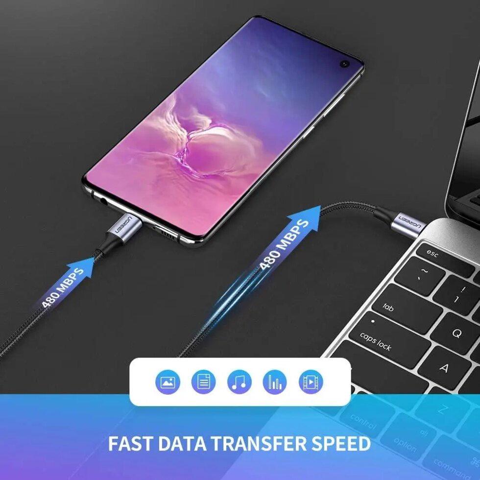 Кабель зарядный UGREEN US261 Type-C to Type-C 60W 0,5 м (50149) - фото 3 Кабель зарядный UGREEN US261 Type-C to Type-C 60W 0,5 м (50149) - фото 3