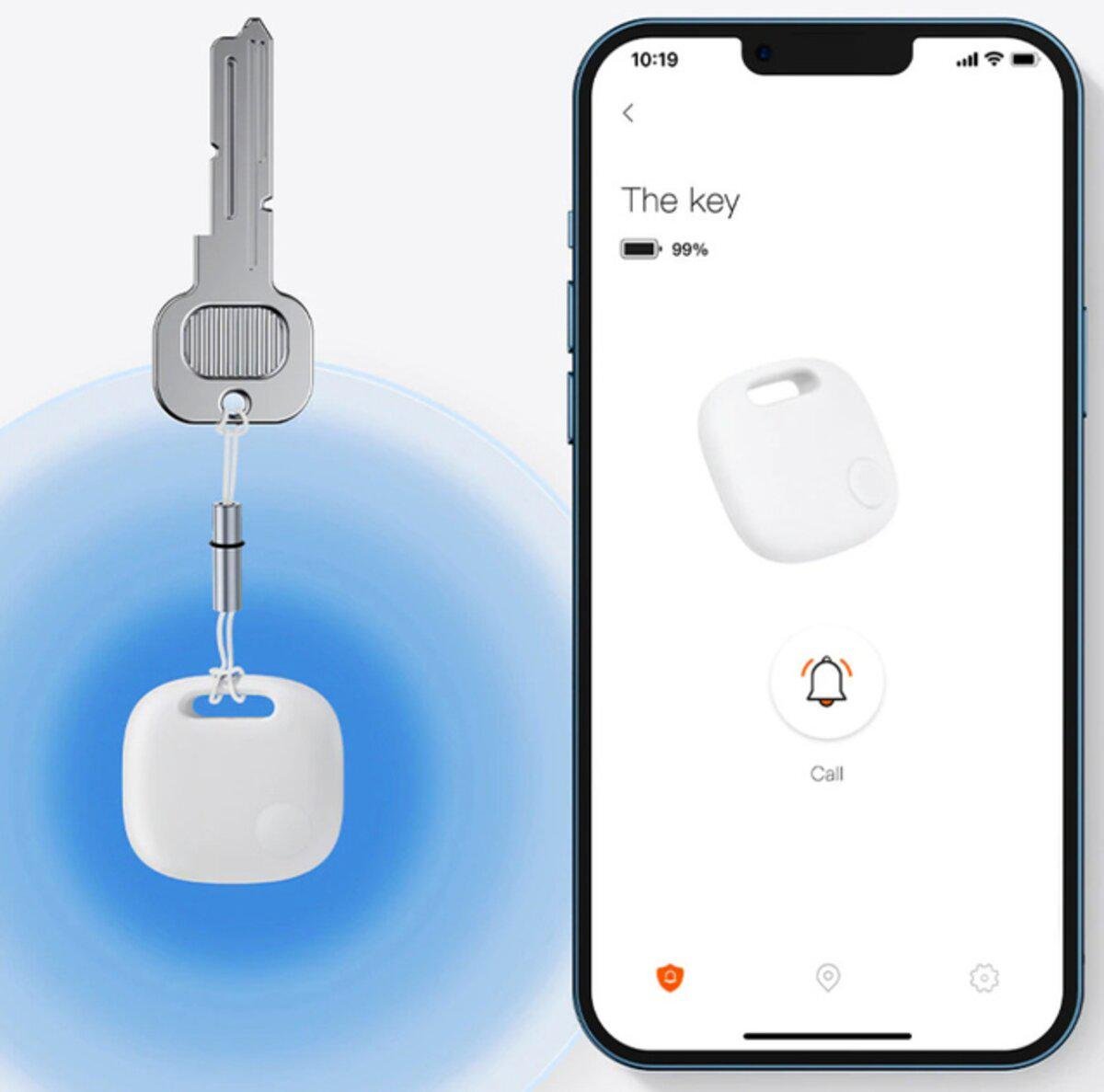 Трекер-брелок Bluetooth BASEUS T2 Pro Smart Device Tracker 80 mAh White (FMTP000002) - фото 5 Трекер-брелок Bluetooth BASEUS T2 Pro Smart Device Tracker 80 mAh White (FMTP000002) - фото 5