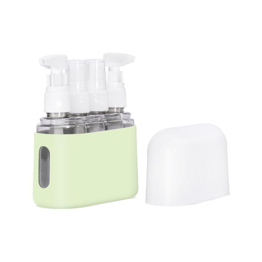 Емкости дорожные для косметики/шампуней/гелей 50 мл 4 шт. Салатовый (14860329)
