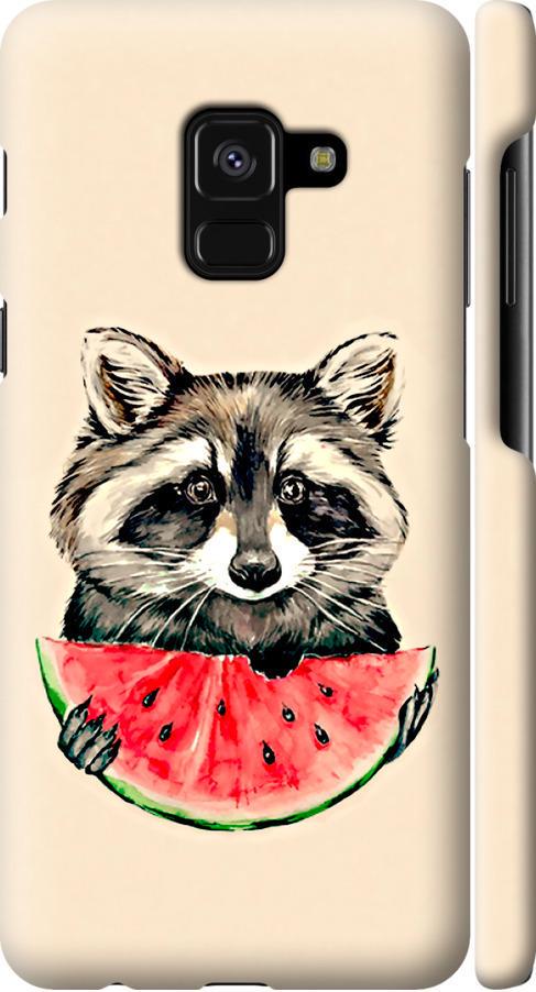 Чохол на Samsung Galaxy A8 2018 A530F Єнотик з кавуном (4605m-1344-42517)