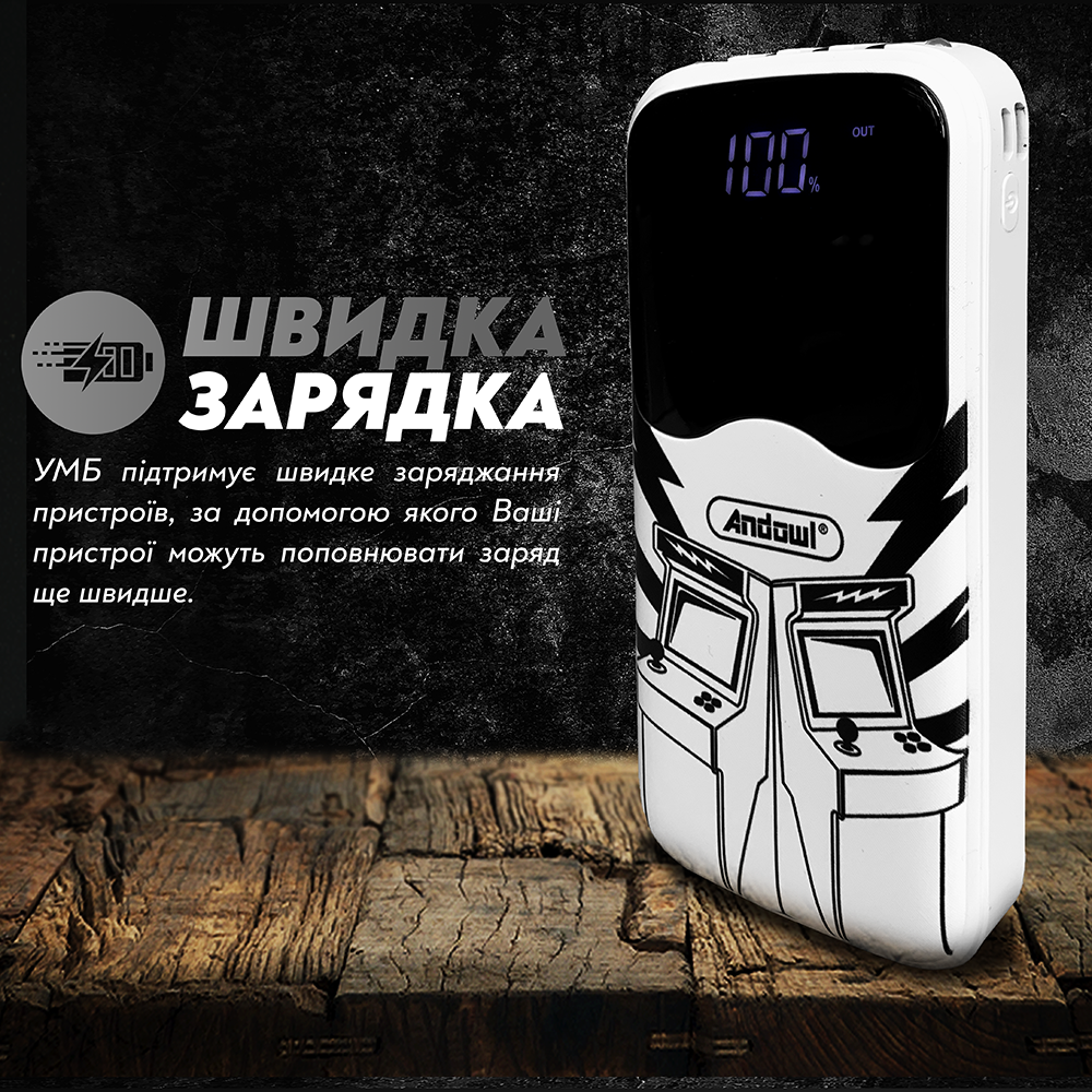 Повербанк Andowl Q-CD777 переходник для роутера 15000 mAh Белый (b73bb5df) - фото 5