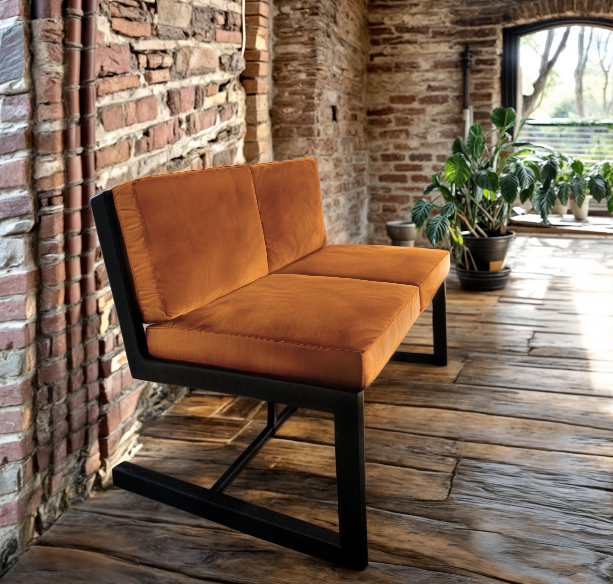 Диван металевий Tobi Sho Флекс DV6 з подушками 750х1560х700 мм велюр 22/Рудий (DV069082) - фото 2 Диван металевий Tobi Sho Флекс DV6 з подушками 750х1560х700 мм велюр 22/Рудий (DV069082) - фото 2