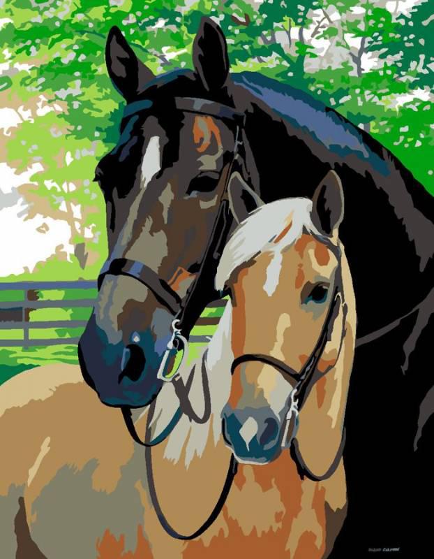 Картина по номерам Rosa Лошади 35х45 см (Az-222249)