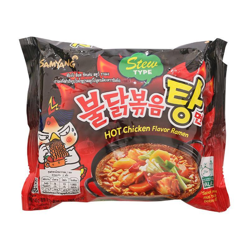 Рамен острый Buldak Stew Type Hot Chicken Flavor Ramen Samyang с тушеной курицей 140 г