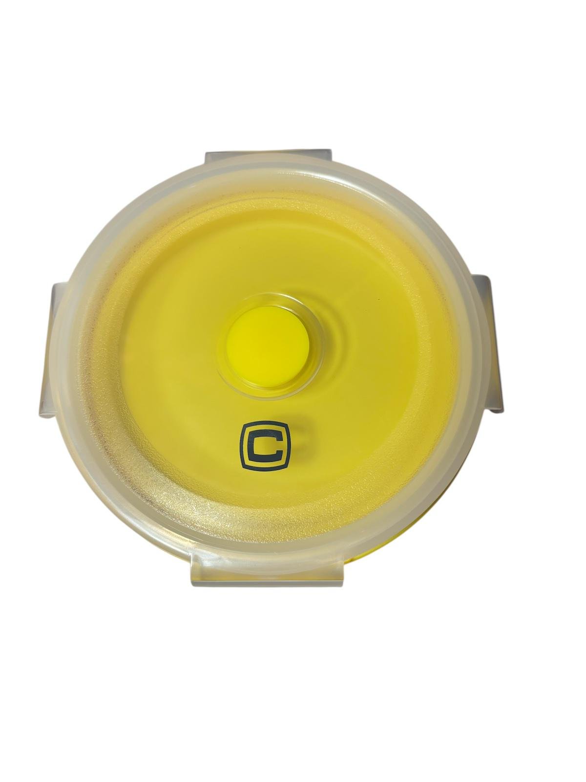 Ланчбокс складний круглий Сила з кришкою-замком 600 мл Жовтий (960564)