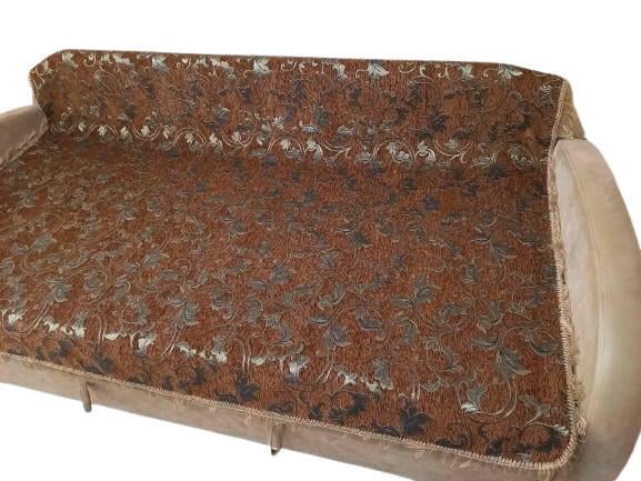 Покрывало из гобелена полуторное 150х200 см и накидки 70х150 см 2 шт. Коричневый (П4К-gobelen-new-007-02)