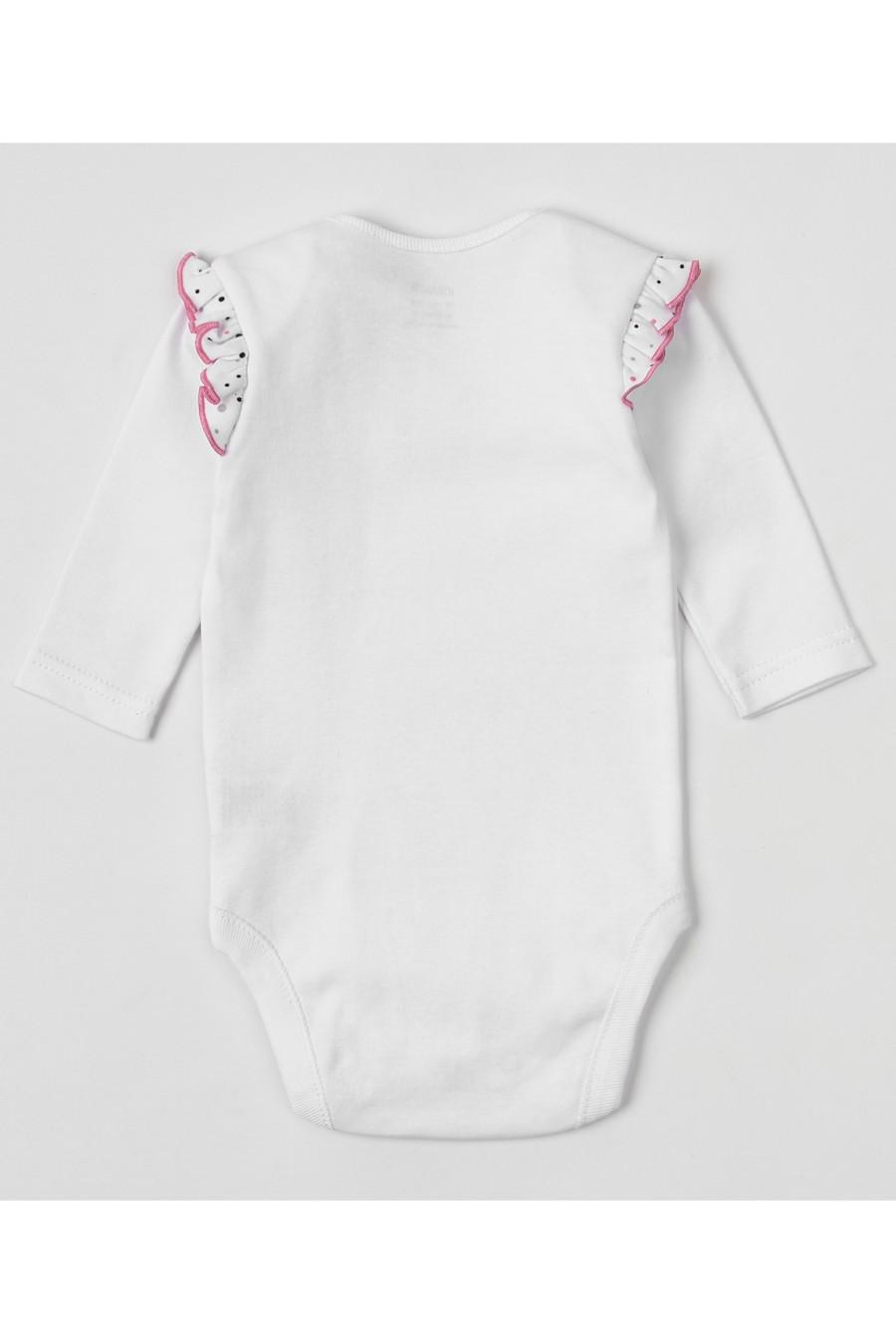 Боді KRAKO 74-80 см у горошок Білий (77306) - фото 3