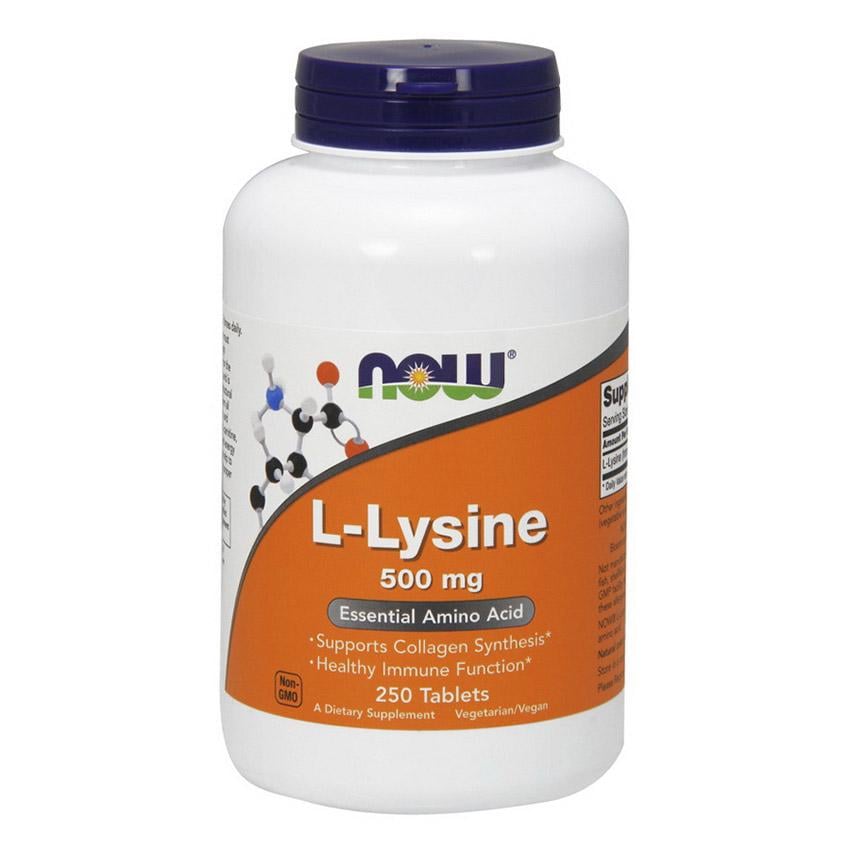 Лізин L NOW Foods L-Lysine 500 mg 250 tabs