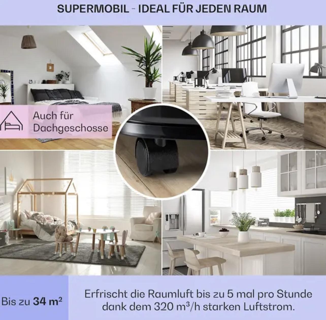 Кондиціонер мобільний KLARSTEIN New Breeze 7 7000 БТЕ 2,1 кВт Чорний (10040152) - фото 5 Кондиціонер мобільний KLARSTEIN New Breeze 7 7000 БТЕ 2,1 кВт Чорний (10040152) - фото 5