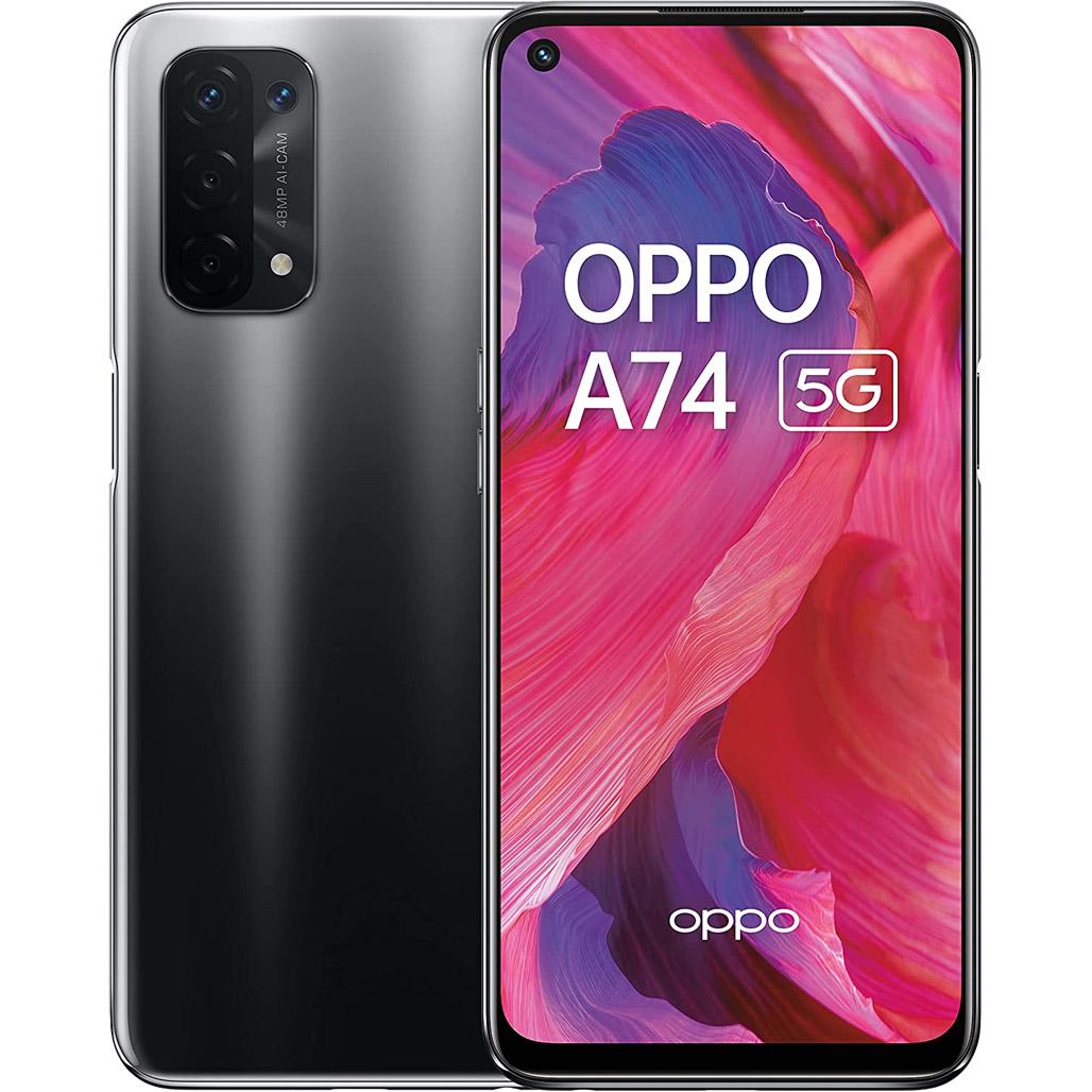 Смартфон OPPO A74 5G 6/128GB Prism Black Global - фото 7