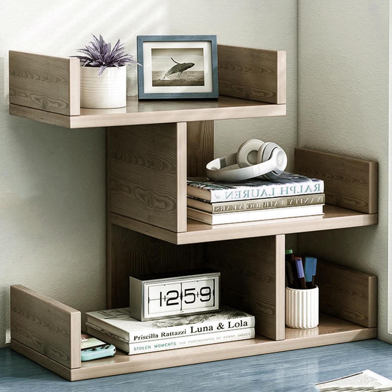 Полка книжная настольная из дерева Нерлен Маслина (КПА-027038)