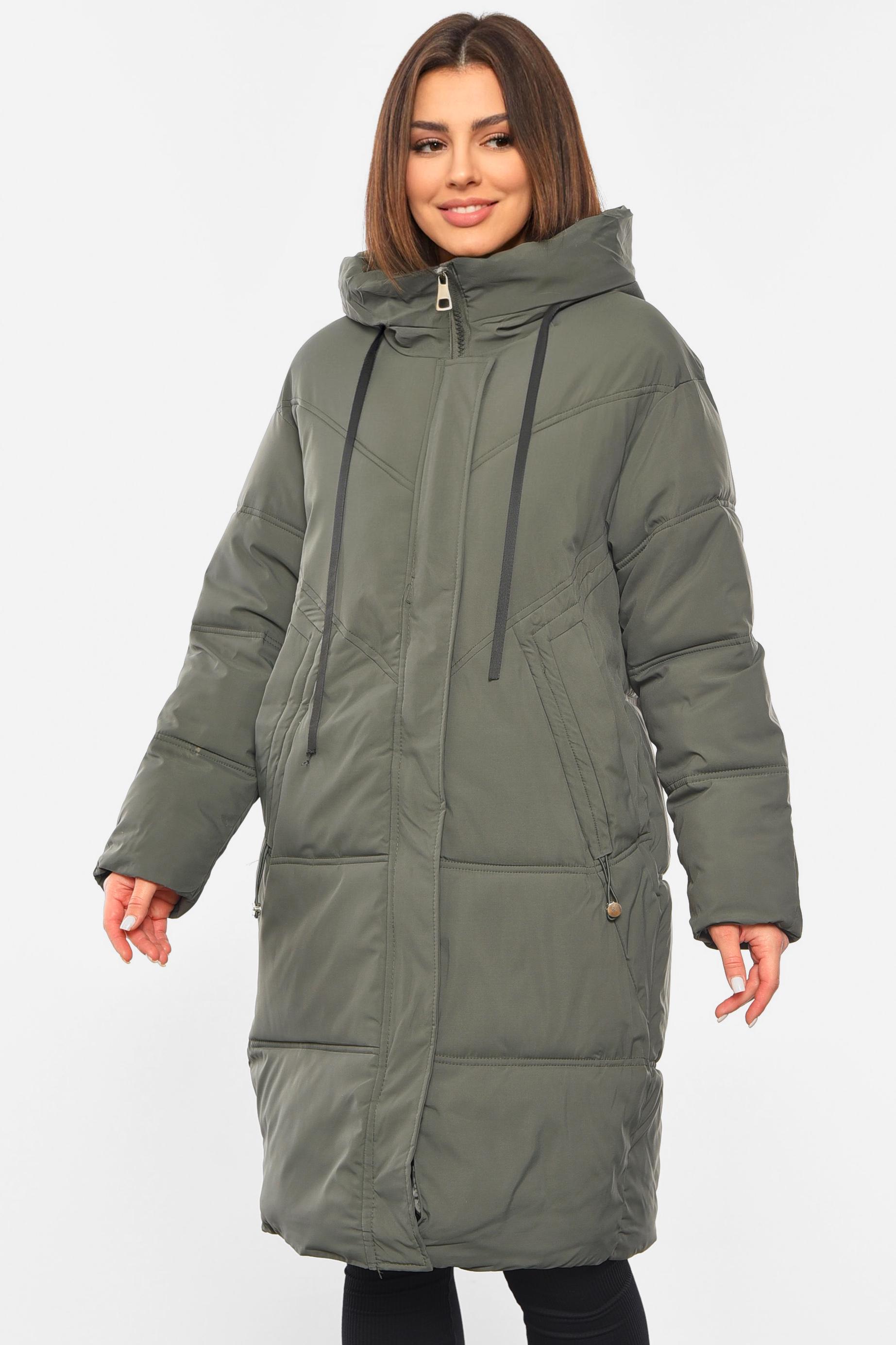 Куртка женская зимняя 2XL Темно-зеленый (193681)