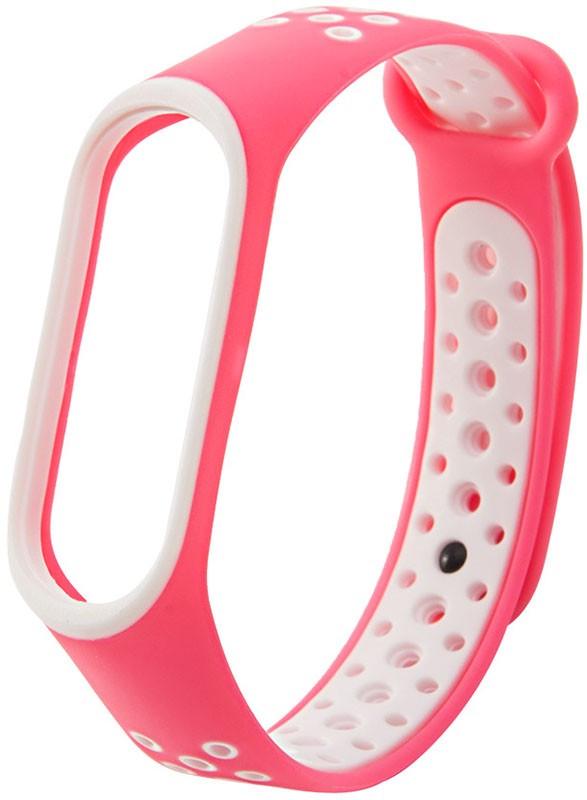 Ремінець UWatch Replacement Sports Strap for Mi Band 3/4 Pink/White