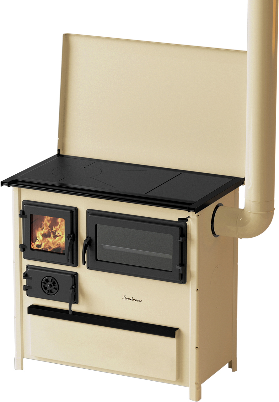 Печь кухонная с духовкой для дачи MBS TREND R с крышкой 7,5 кВт Бежевый (CNT00001334)