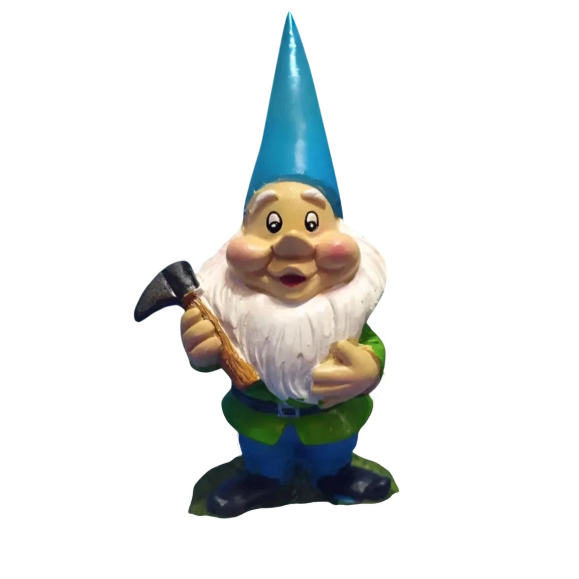 Садовый светильник Lemanso керамический Эльф на солнечной батарее RGB с выключателем Голубой (CAB127)