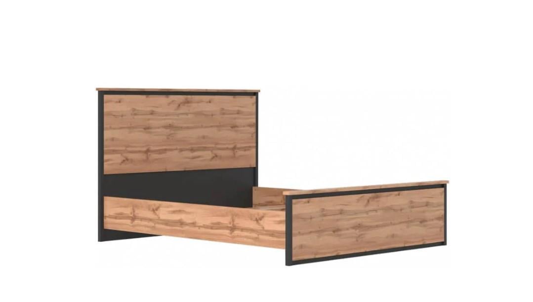 Кровать классическая двуспальная Gerbor LOZ160 Чес с каркасом Дуб тахо/Черный (20006719)