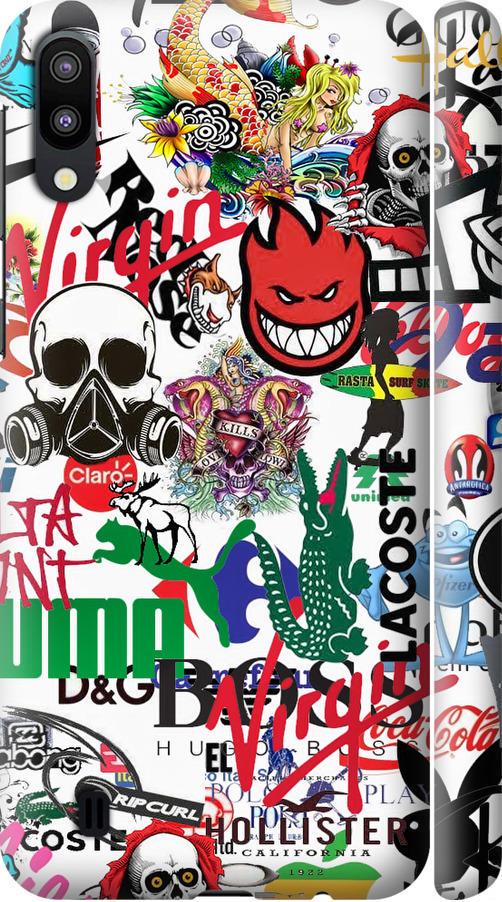 Чехол на Samsung Galaxy M10 Many different logos (4022m-1661-42517)