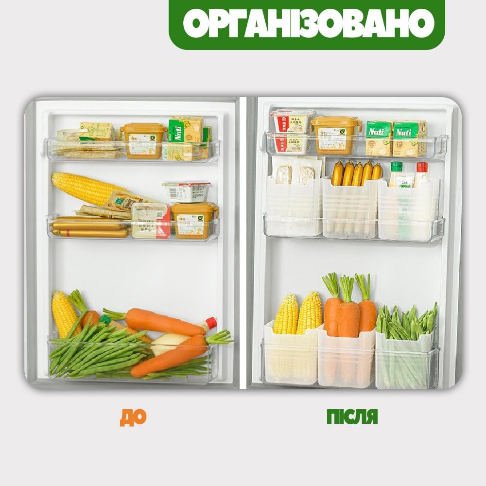 Набор органайзеров для хранения продуктов в холодильнике 3 шт. (25996004) - фото 3