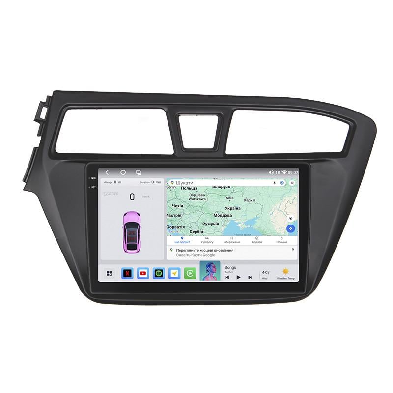 Автомагнитола штатная Lesko для Hyundai i20 II 2014-2018 4/64 QLED CarPlay 4G Wi-Fi GPS Prime 9" (22391921)