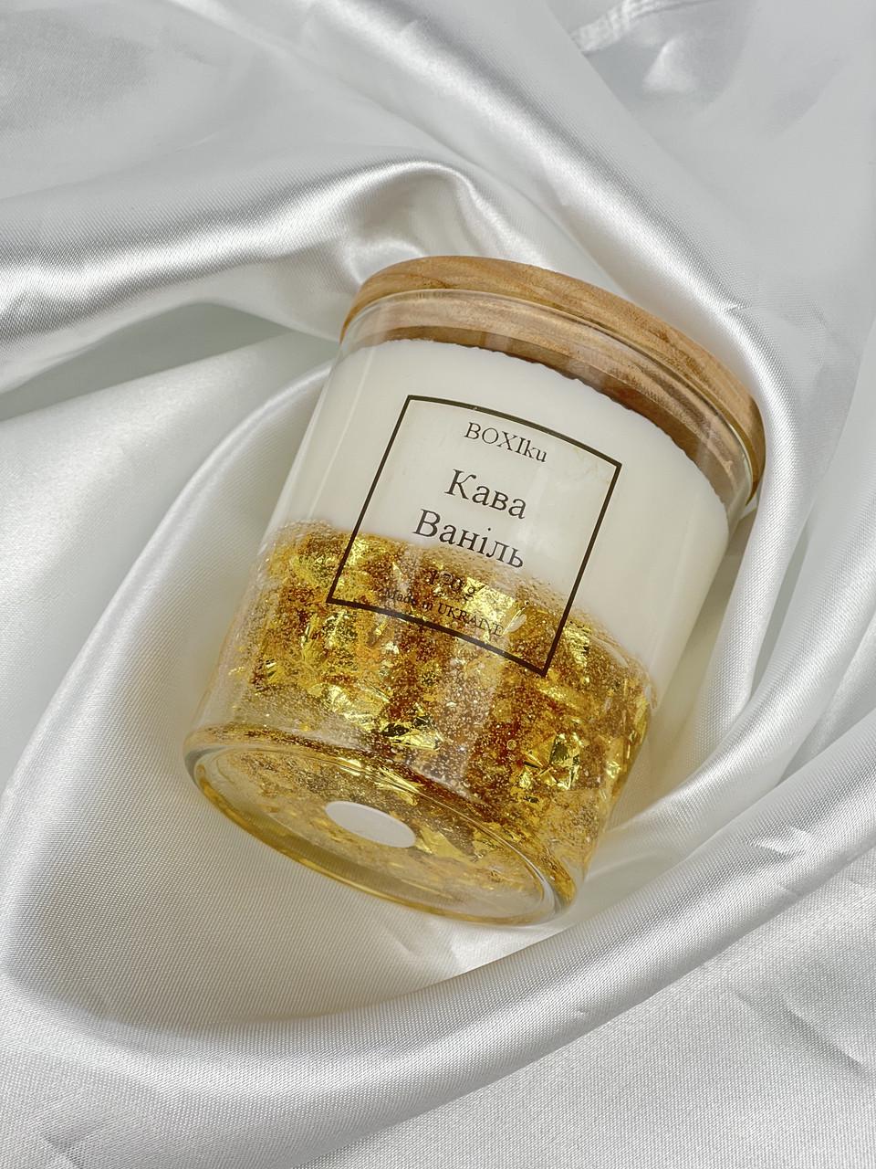 Свеча Boxiku с крышкой с ароматом кофе/ванили 170 г Свеча Boxiku с крышкой с ароматом кофе/ванили 170 г