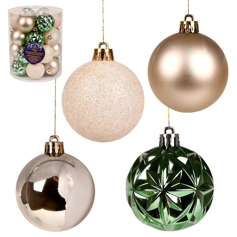 Елочные шарики 6 см 26 шт. (9781) - фото 1 Елочные шарики 6 см 26 шт. (9781) - фото 1