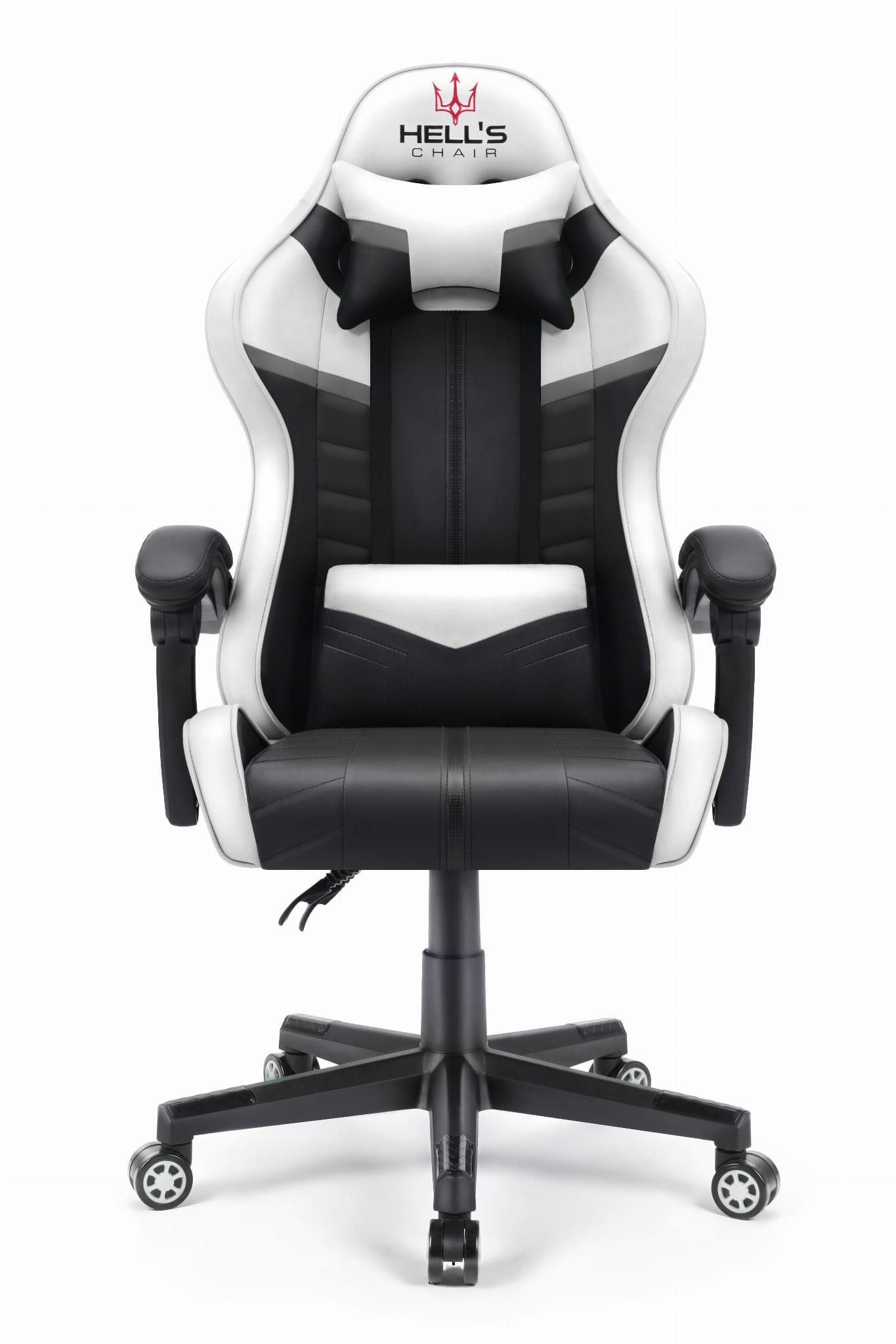 Компьютерное кресло Hell's Chair HC-1004 White/Black - фото 1