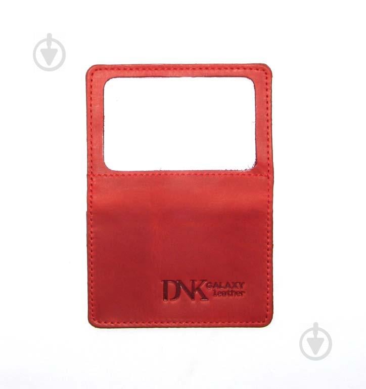 Мини обложка для документов ID паспорта DNK Leather DNK mini okno H col.H Красный