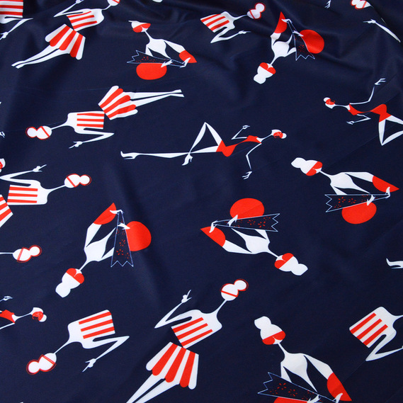 Тканина біфлекс набивна IDEIA Модниці 1,5 м Темно-синій (2200004172088)