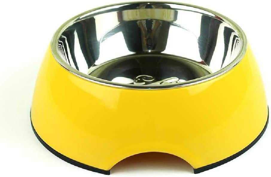 Миска для собаки з нержавіючої сталі 17,5х14 см Жовтий (2604047734)