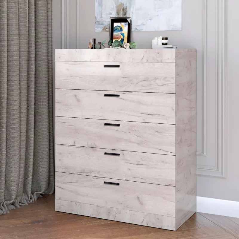 Комод для спальни Эверест 2 с выдвижными ящиками 80х38х100,8 см Дуб крафт белый (31181266)