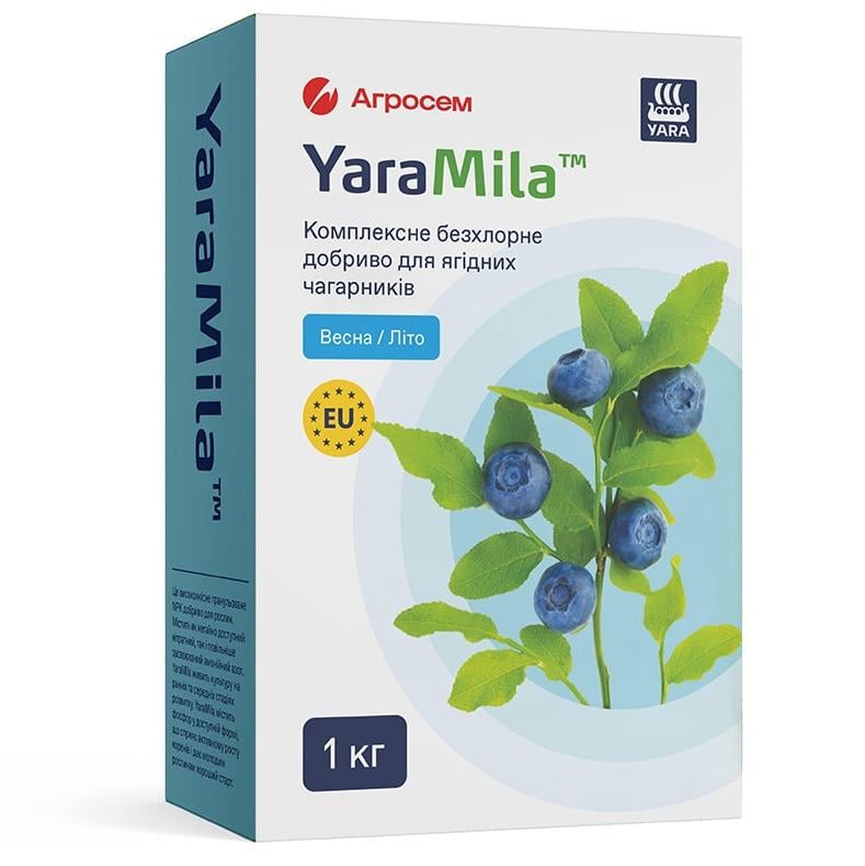 Удобрение комплексное бесхлорное Yara Mila для ягодных кустарников 1 кг (0387)