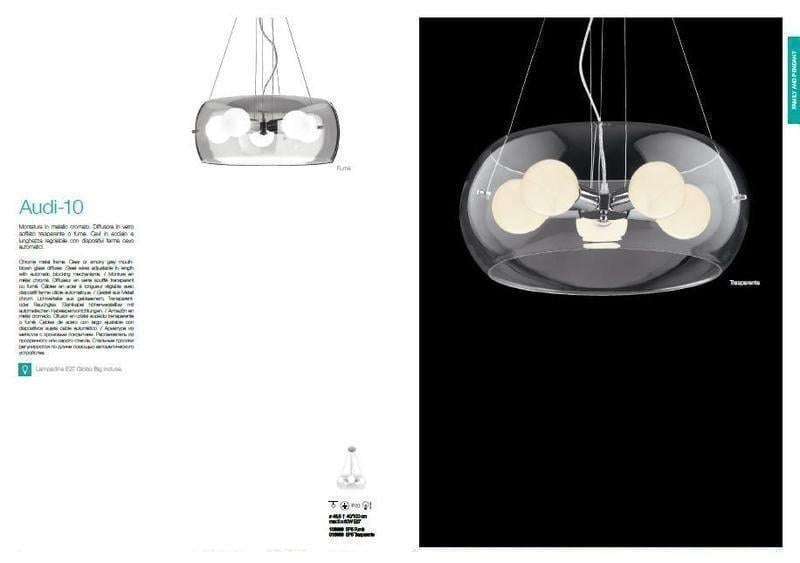 Подвесной светильник Ideal Lux AUDI-10 SP5 Trasparente (016863) - фото 3