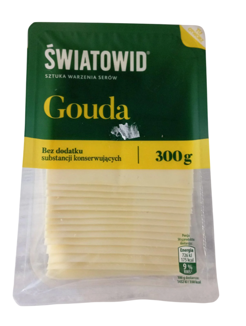 Сир гауда тостовий SWIATOWID порізаний слайсами 300 г (29069166)