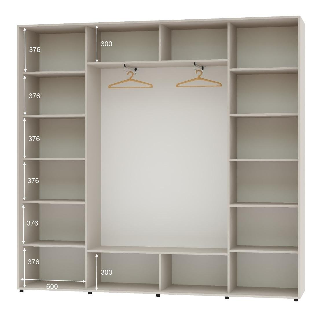 Шкаф-купе трехдверный Алекса ШК-05 ДСП 270х45х250 см Кашемир - фото 2 Шкаф-купе трехдверный Алекса ШК-05 ДСП 270х45х250 см Кашемир - фото 2