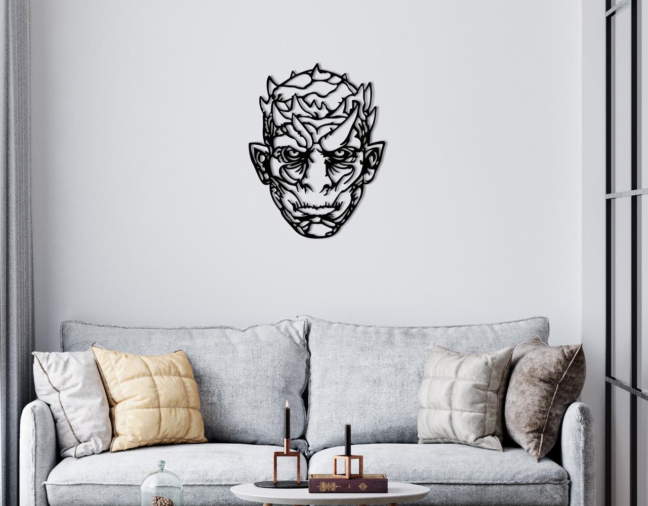 Панно на стену из дерева декоративное Upwood Decor King of the night 64x50 см Black (1574338031)