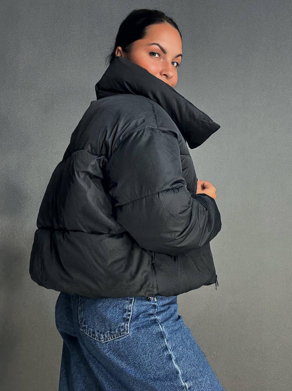 Куртка женская LADY YEP 10043 короткая на молнии с воротником р. 44 Черный (4826) - фото 2 Куртка женская LADY YEP 10043 короткая на молнии с воротником р. 44 Черный (4826) - фото 2