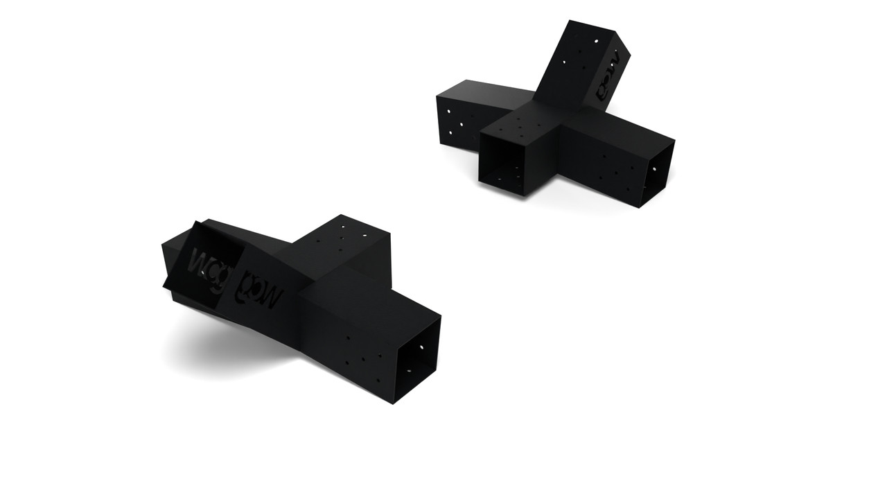 Комплект кронштейнов крестовых для гамака WCG из брусьев металлические соединители 45° 60x60 мм Черный (WCG-B60-S4-451) - фото 2 Комплект кронштейнов крестовых для гамака WCG из брусьев металлические соединители 45° 60x60 мм Черный (WCG-B60-S4-451) - фото 2