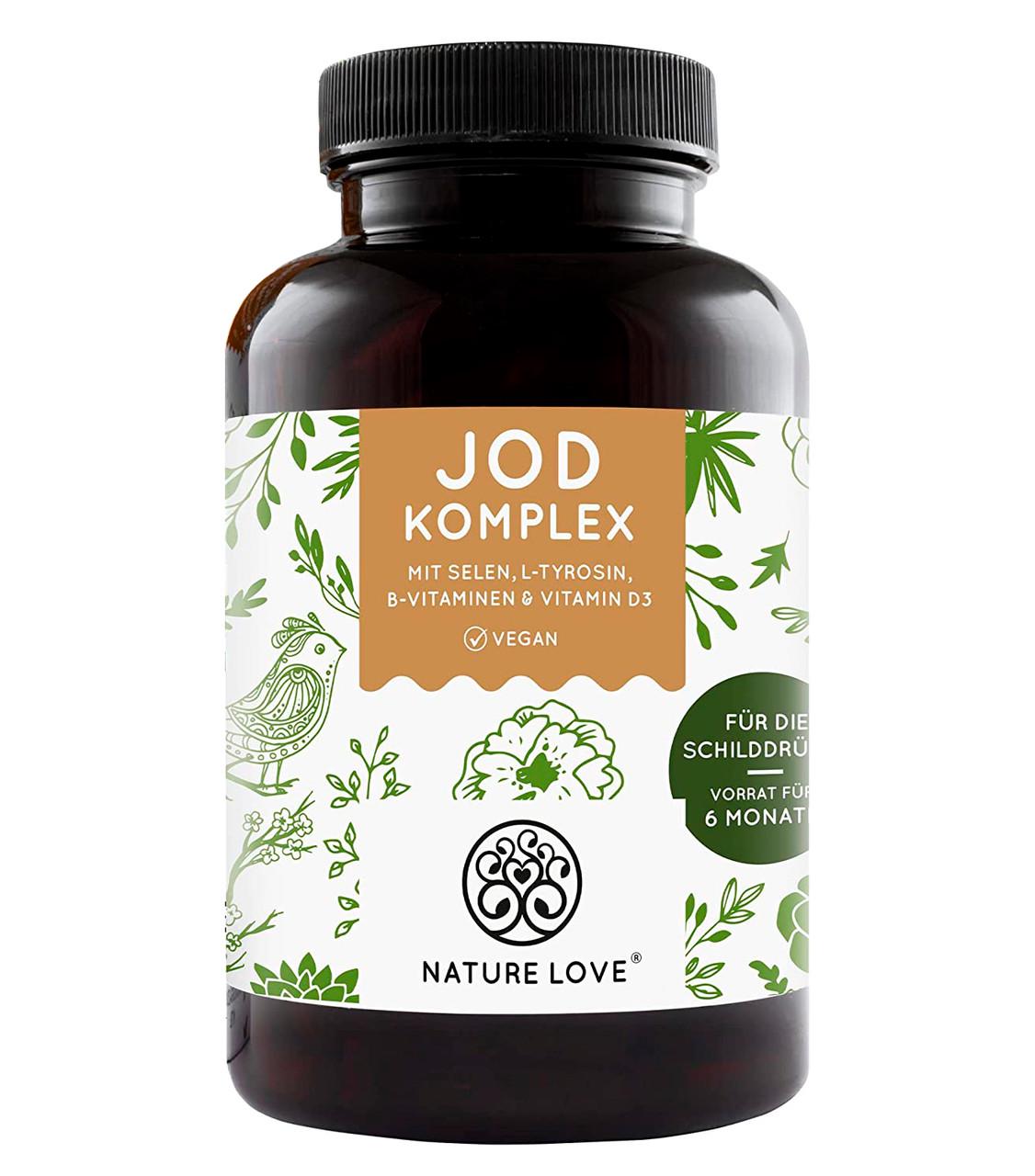 Комплекс йода Nature Love 150 мкг с селеном 100 мкг 180 капсул (50093NLJK180)