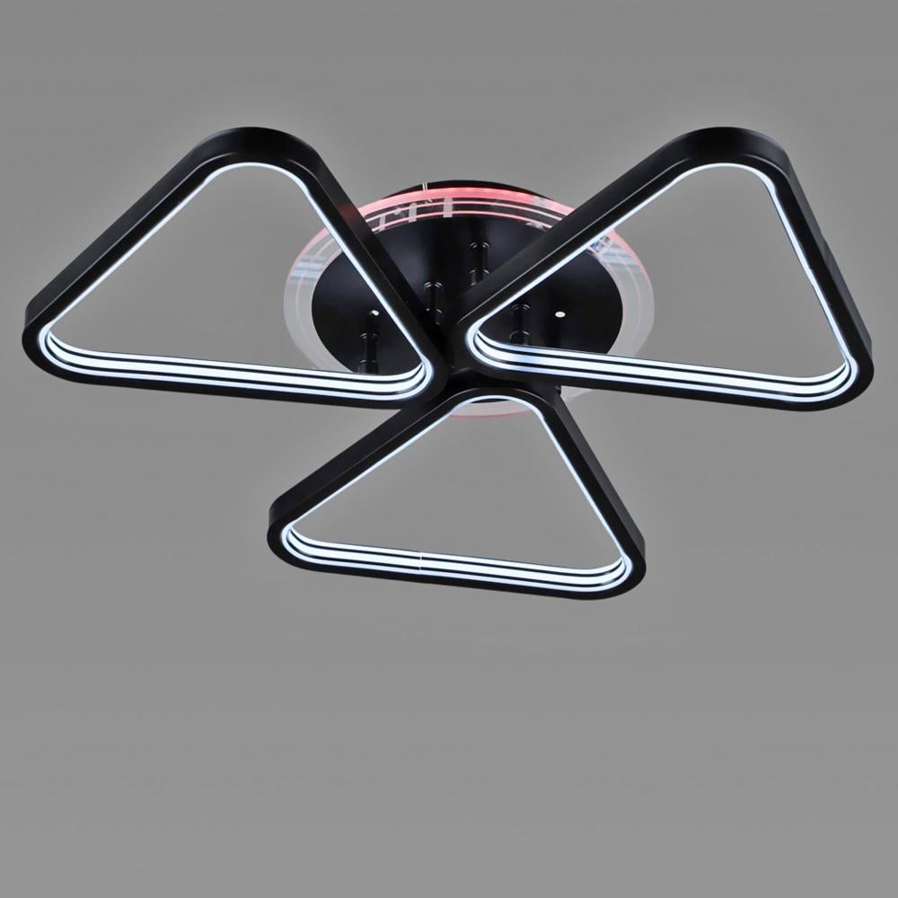 Люстра светодиодная потолочная Light House SRS-20050/3 с RGB подсветкой Черный