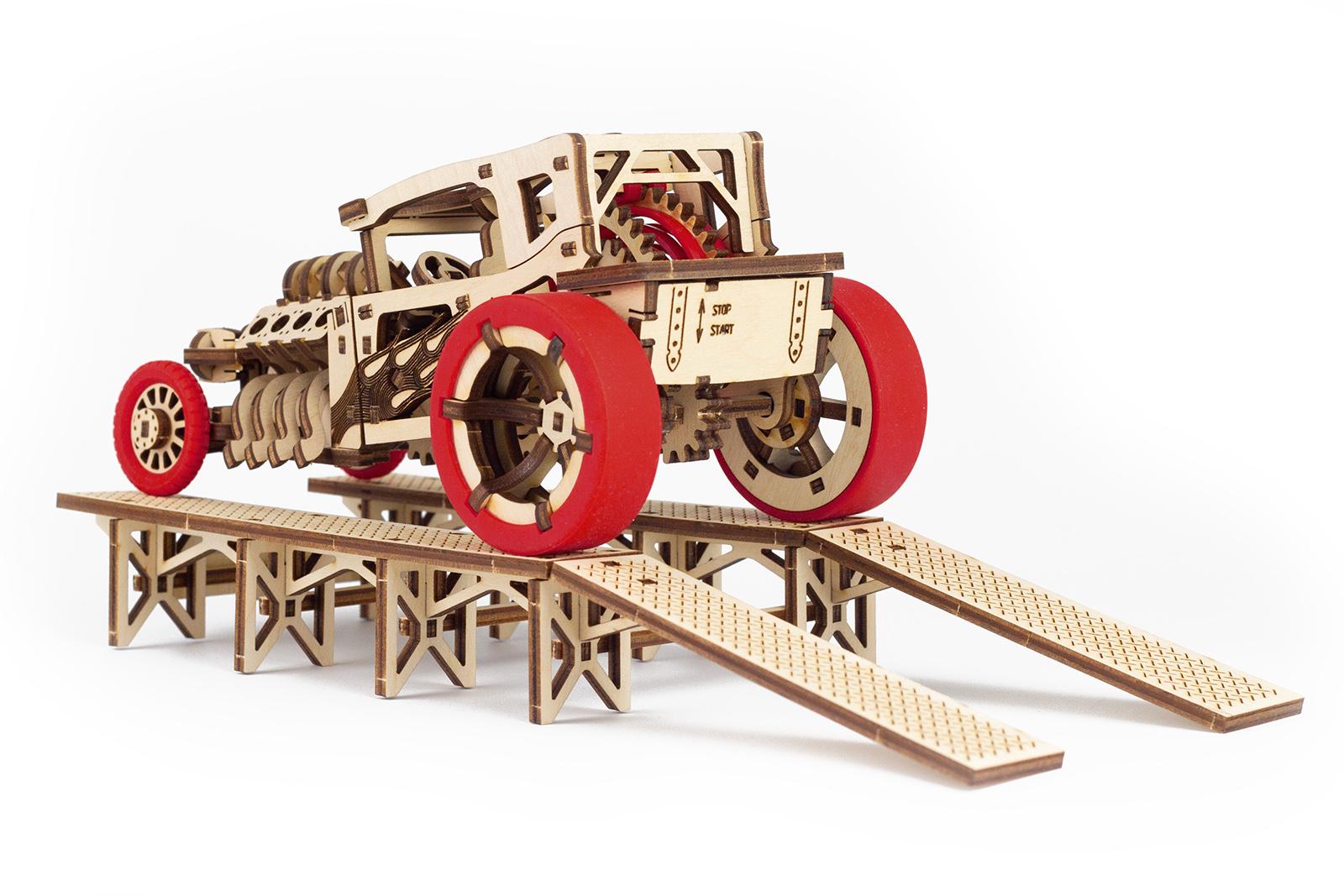 Конструктор механічний 3D Time for Machine Hot Rod автомобіль Бордовий (T4M380303BURG) - фото 7 Конструктор механічний 3D Time for Machine Hot Rod автомобіль Бордовий (T4M380303BURG) - фото 7