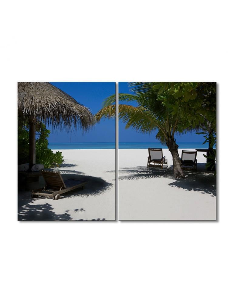 Картина модульная Рай на Гавайи 2 модуля 40х60 см