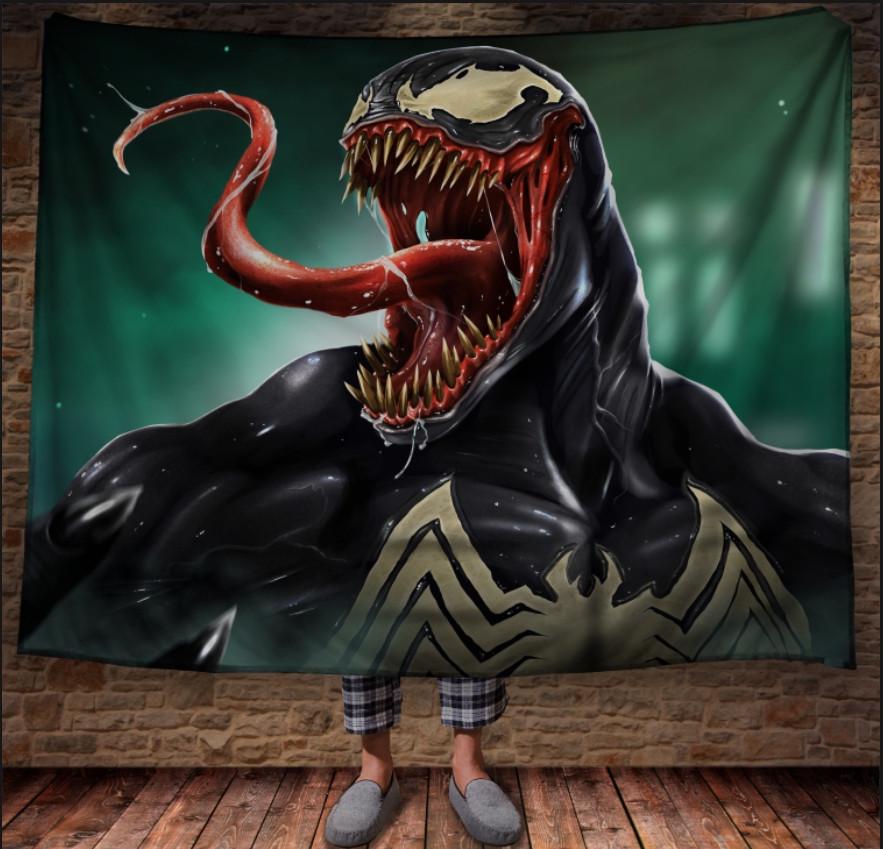 Плед с 3D принтом Веном / Venom 150х200 см (epi_1713)